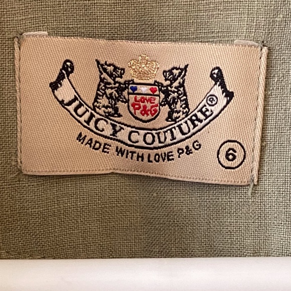 Juicy Couture fitted Green Linen Jacket size 6 - Picture 4 of 7